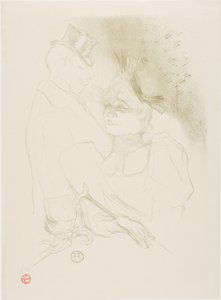 Mademoiselle Lender en Baron door Henri de Toulouse-Lautrec