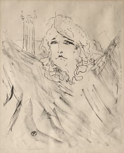 Portretten van Acteurs en Actrices: Dertien Lithografieën: Sarah Bernhardt door Henri de Toulouse-Lautrec