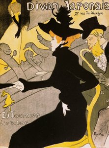 Poster voor Divan Japonais door Henri de Toulouse Lautrec