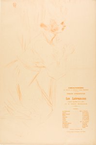 Programma voor La Lépreuse door Henri de Toulouse-Lautrec