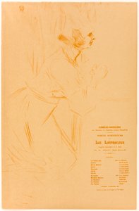 Programma voor La Lépreuse door Henri de Toulouse-Lautrec