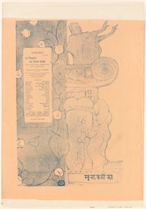 Programma voor "De kleine kleiwagen" door Henri de Toulouse-Lautrec