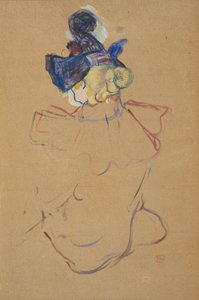 Zittende Vrouw van Achteren - Studie voor "Au Moulin Rouge"