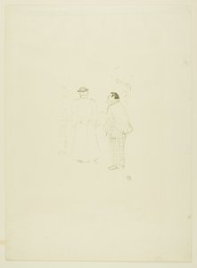 De hoofverkoper bij Jourdan en Brown door Henri de Toulouse-Lautrec