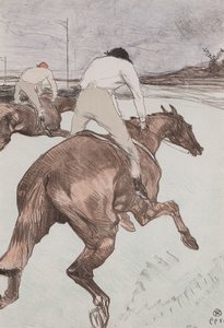 De jockey door Henri de Toulouse Lautrec