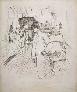 De wasvrouw door Henri de Toulouse-Lautrec