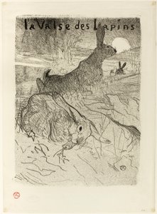 De wals van de konijnen door Henri de Toulouse-Lautrec