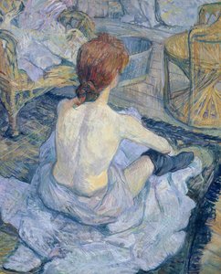 Vrouw bij haar Toilet door Henri de Toulouse Lautrec