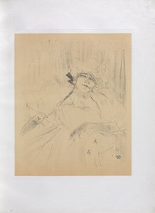 Yvette Guilbert-Engelse Serie: Chanson ancienne door Henri de Toulouse-Lautrec