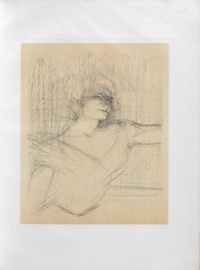 Yvette Guilbert-Engelse Serie: Dans la glu door Henri de Toulouse-Lautrec