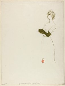 Yvette Guilbert door Henri de Toulouse-Lautrec