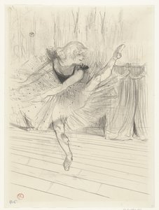 Portret van danseres Ida Heath door Henri de Toulouse Lautrec (signed by artist)