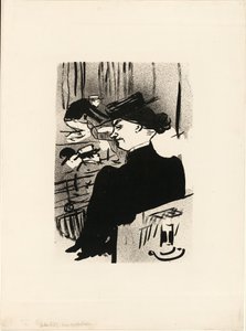 Een toeschouwer, van Le Café-Concert door Henri de Toulouse Lautrec