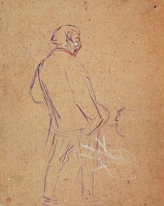 Aristide Bruant zingt in zijn cabaret door Henri de Toulouse Lautrec