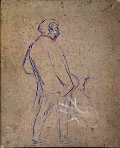 Aristide Bruant zingt in zijn cabaret door Henri de Toulouse Lautrec