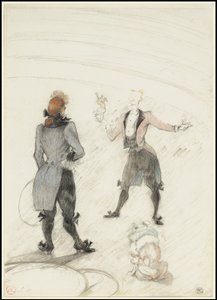 In het circus: De hondentrainer, 1899 door Henri de Toulouse Lautrec