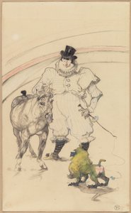 In het Circus: Getrainde Pony en Baviaan door Henri de Toulouse Lautrec