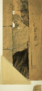 Bij de deur door Henri de Toulouse Lautrec