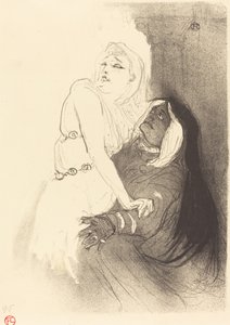 Bij de Renaissance: Sarah Bernhardt in Phedre door Henri de Toulouse Lautrec