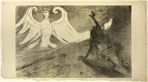 Aan de voet van de Sinaï, afgewezen omslag door Henri de Toulouse Lautrec
