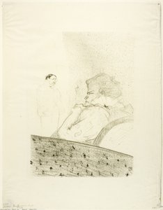 Brandès in haar doos door Henri de Toulouse Lautrec