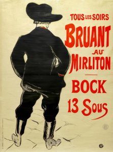 Bruant bij de Mirliton door Henri de Toulouse Lautrec