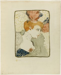 Borstbeeld van juffrouw Marcelle Lender door Henri de Toulouse Lautrec