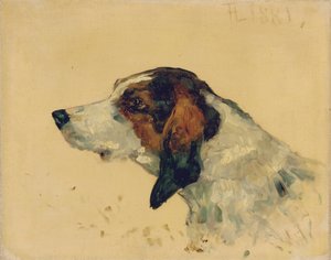 Jachthond, 1881 door Henri de Toulouse Lautrec
