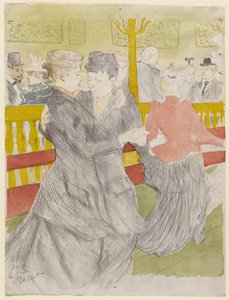 Dans in de Moulin Rouge door Henri de Toulouse Lautrec