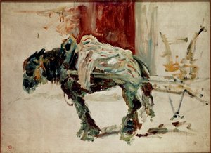 Paard van Celeyran. Schilderij door Henri de Toulouse-Lautrec