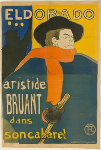 Eldorado: Aristide Bruant door Henri de Toulouse Lautrec