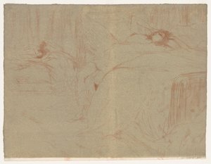 Elles: Vrouw liggend op haar rug, 1896 door Henri de Toulouse Lautrec