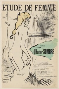 Studie van een vrouw door Henri de Toulouse Lautrec