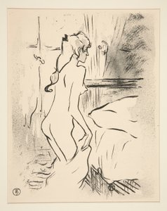 Studie van een vrouw door Henri de Toulouse Lautrec