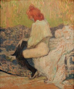 Roodharige vrouw, Justine Dieuhl door Henri de Toulouse Lautrec