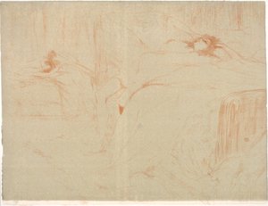 Vrouw op de rug, vermoeidheid door Henri de Toulouse Lautrec