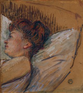 Vrouw in bed door Henri de Toulouse Lautrec
