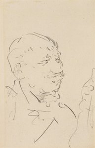 Hoofd van een man door Henri de Toulouse Lautrec