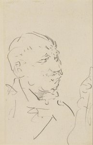Hoofd van een man door Henri de Toulouse Lautrec
