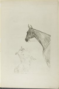 Paard en Collie door Henri de Toulouse Lautrec