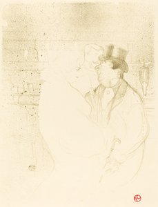 Ida Heath aan de Bar door Henri de Toulouse Lautrec