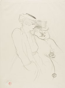 In hun veertiger jaren door Henri de Toulouse Lautrec