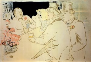 Iers Amerikaans Bar of The Chap Book door Henri de Toulouse Lautrec
