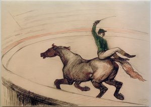 Jockey door Henri de Toulouse Lautrec