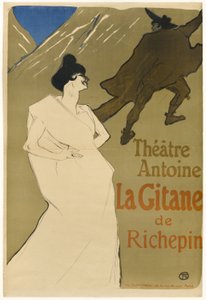 De zigeunerin door Henri de Toulouse Lautrec