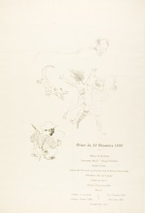 De krokodil, Menu door Henri de Toulouse Lautrec