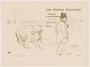 Les Vieilles histoires: Omslag - Frontispice door Henri de Toulouse Lautrec