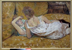 De twee vrienden door Henri de Toulouse Lautrec