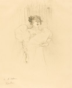 Luce Myres, de face door Henri de Toulouse Lautrec