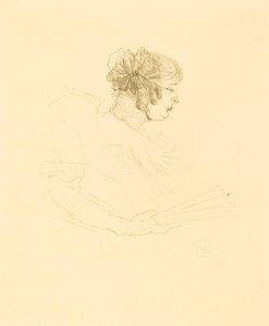 Luce Myres in Profiel door Henri de Toulouse Lautrec